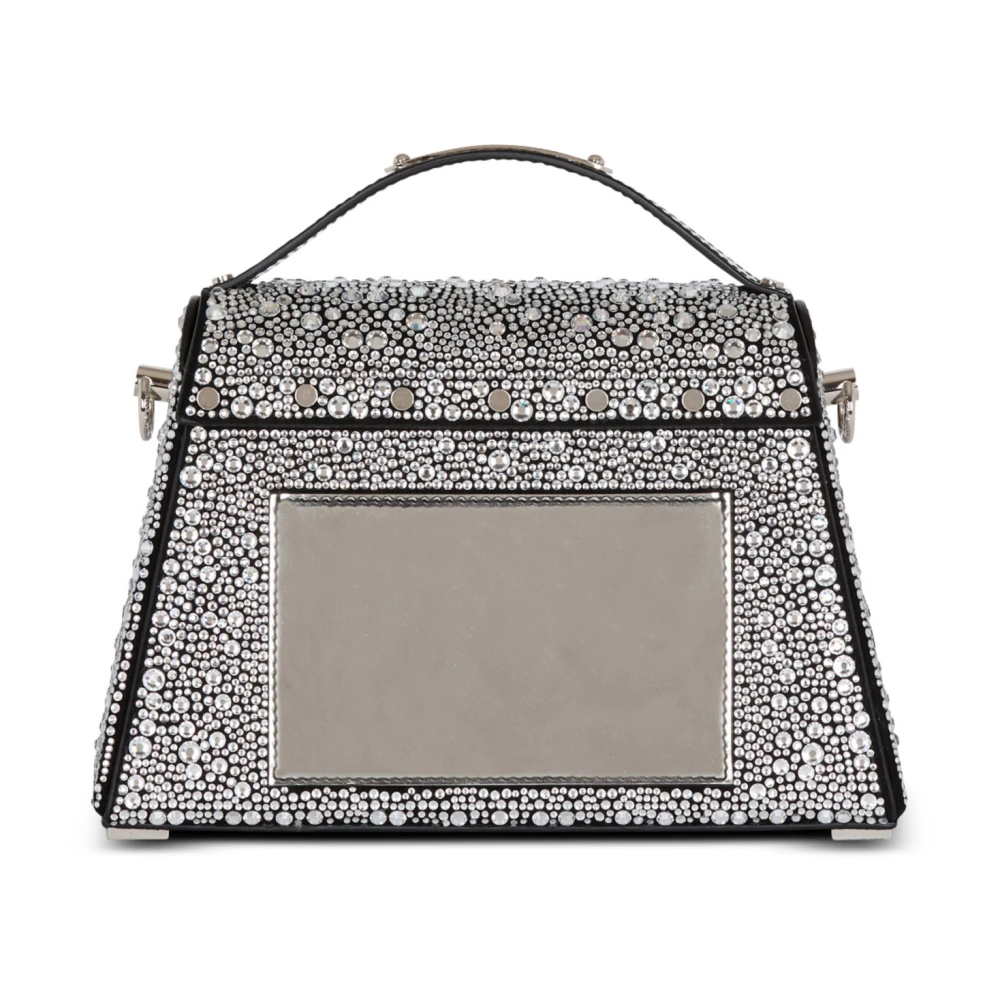 Balmain B-Buzz Dynasty tas in suède en strass Gray Dames