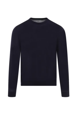 Blå Ull Crew Neck Tröja