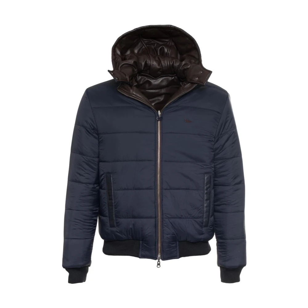 Harmont & Blaine Gewatteerde leren jas Bruin Brown Heren