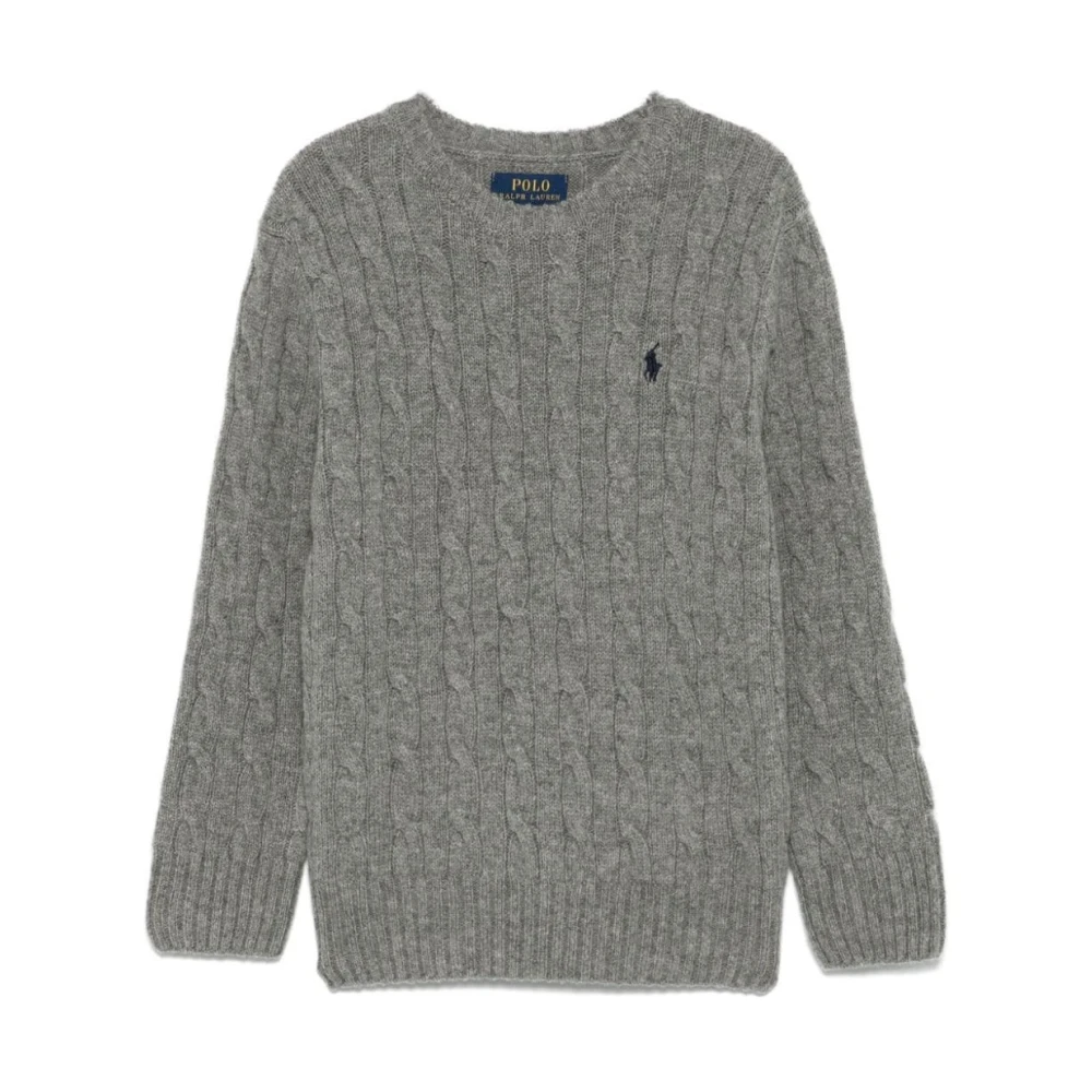 Polo Ralph Lauren Navy Cable Pullover Stickat Aw24 Gray, Unisex