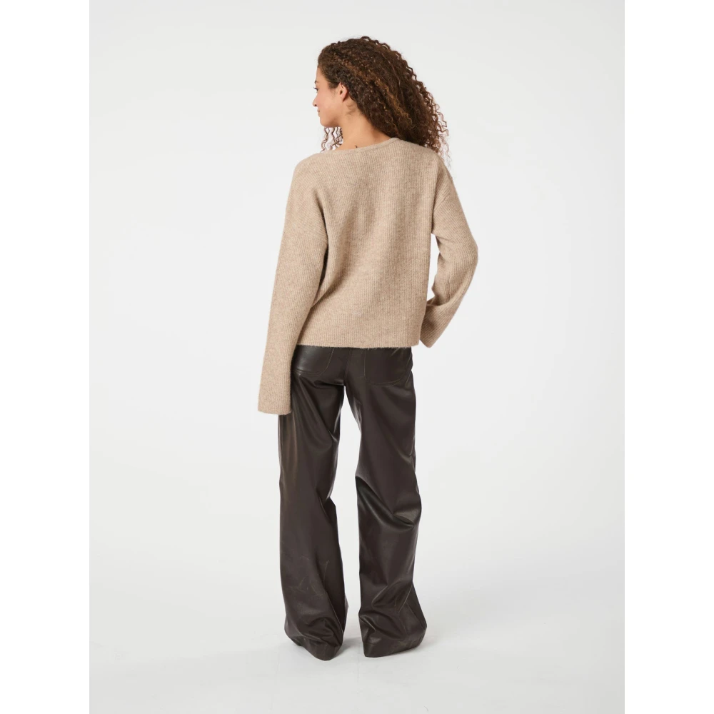 NEO NOIR Sand Melange Gebreide Vest Beige Dames