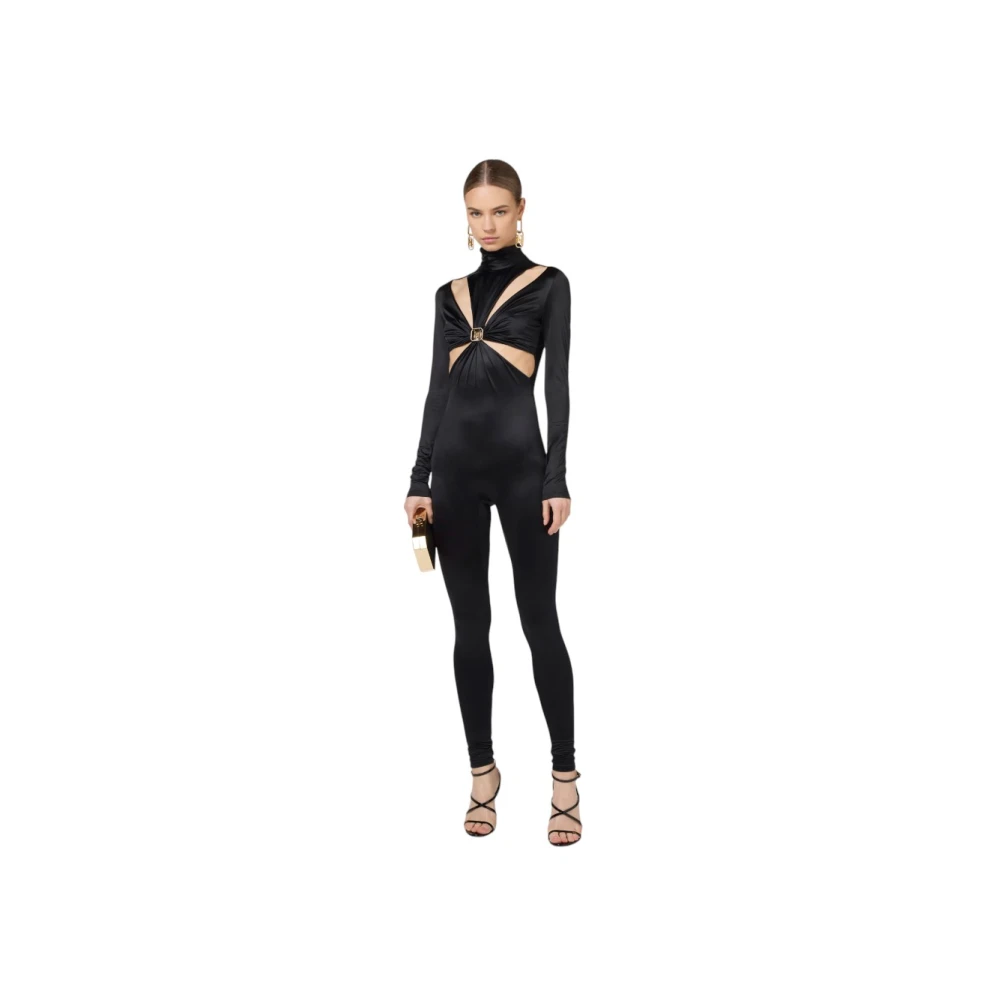 Elisabetta Franchi Stijlvolle Jumpsuit voor Vrouwen Black Dames