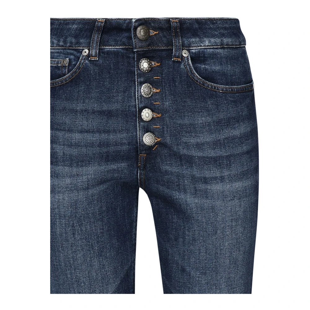 Dondup Blauwe Jeans met Koons Juweel Detail Blue Dames