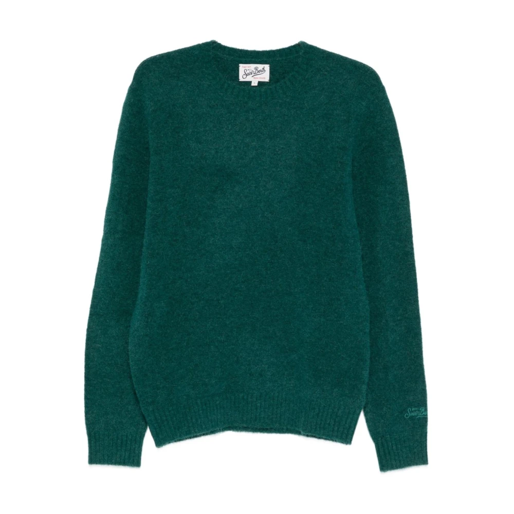 Mc2 Saint Barth Men's Green Round-Neck Knitwear, L, Regent Jumper