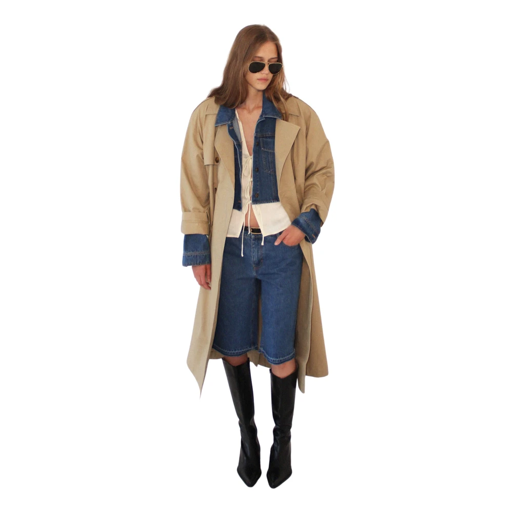 Designers Remix Dylan Mix Trench Beige Dames