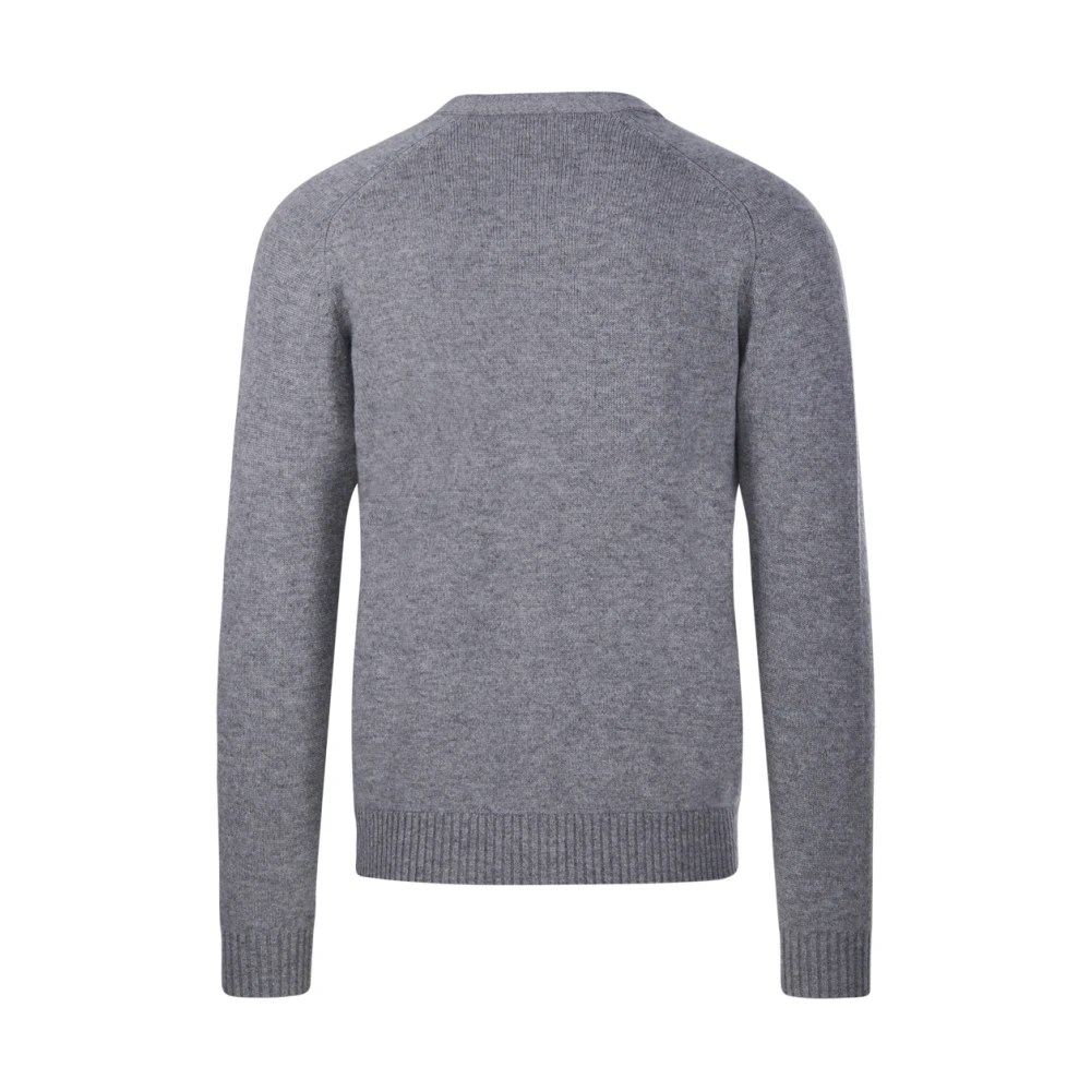 Cashmere Company Grijze Medium Cardigan Sweater Gray Heren