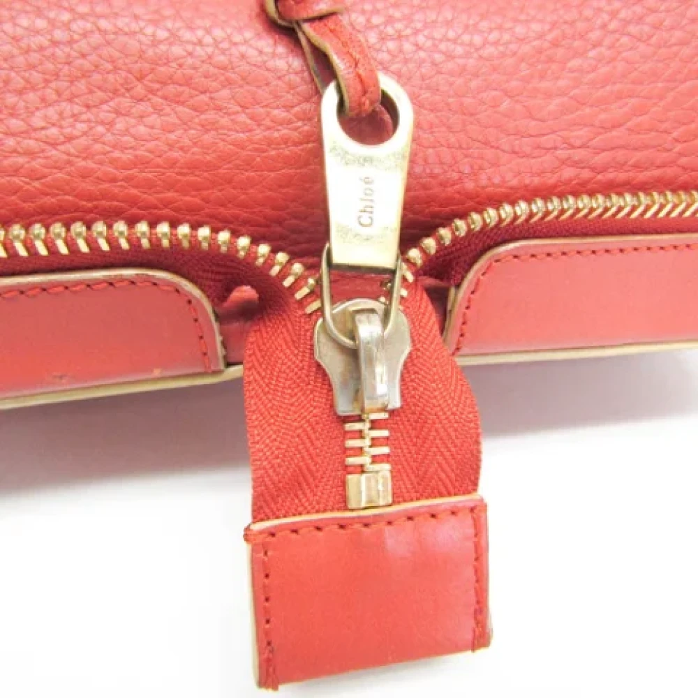 Chloé Pre-owned Leather handbags Red Dames