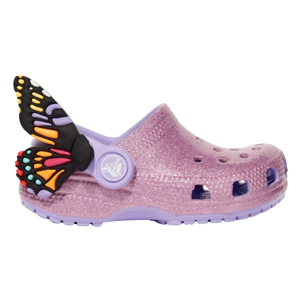 Crocs Girls Purple Kids Sandals, 22 Eu, Butterfly Clog For