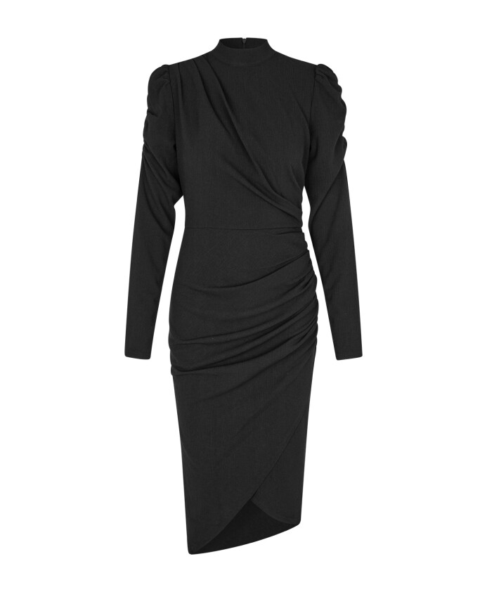 robe-ajustee-avec-details-fronces