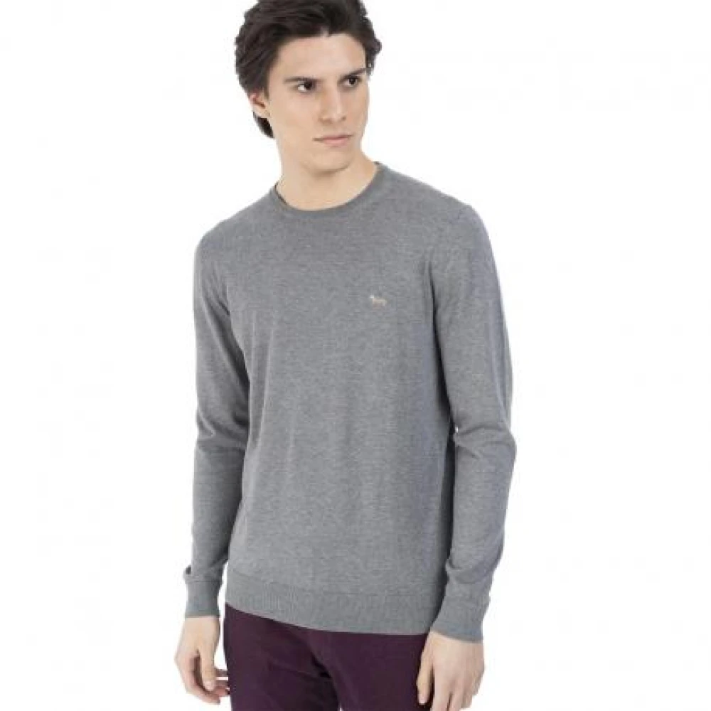 Harmont & Blaine Men's Gray Round-Neck Knitwear