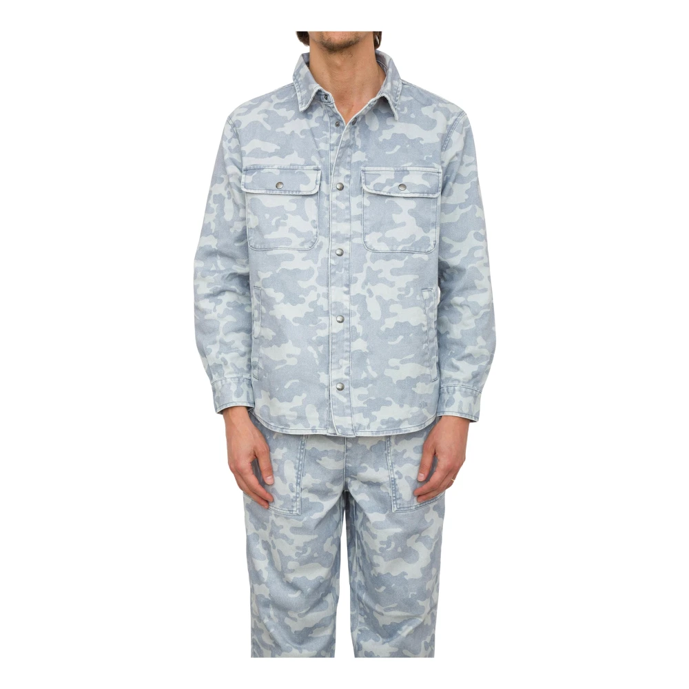 Armani Exchange Camouflage Denim Jack Multicolor Heren