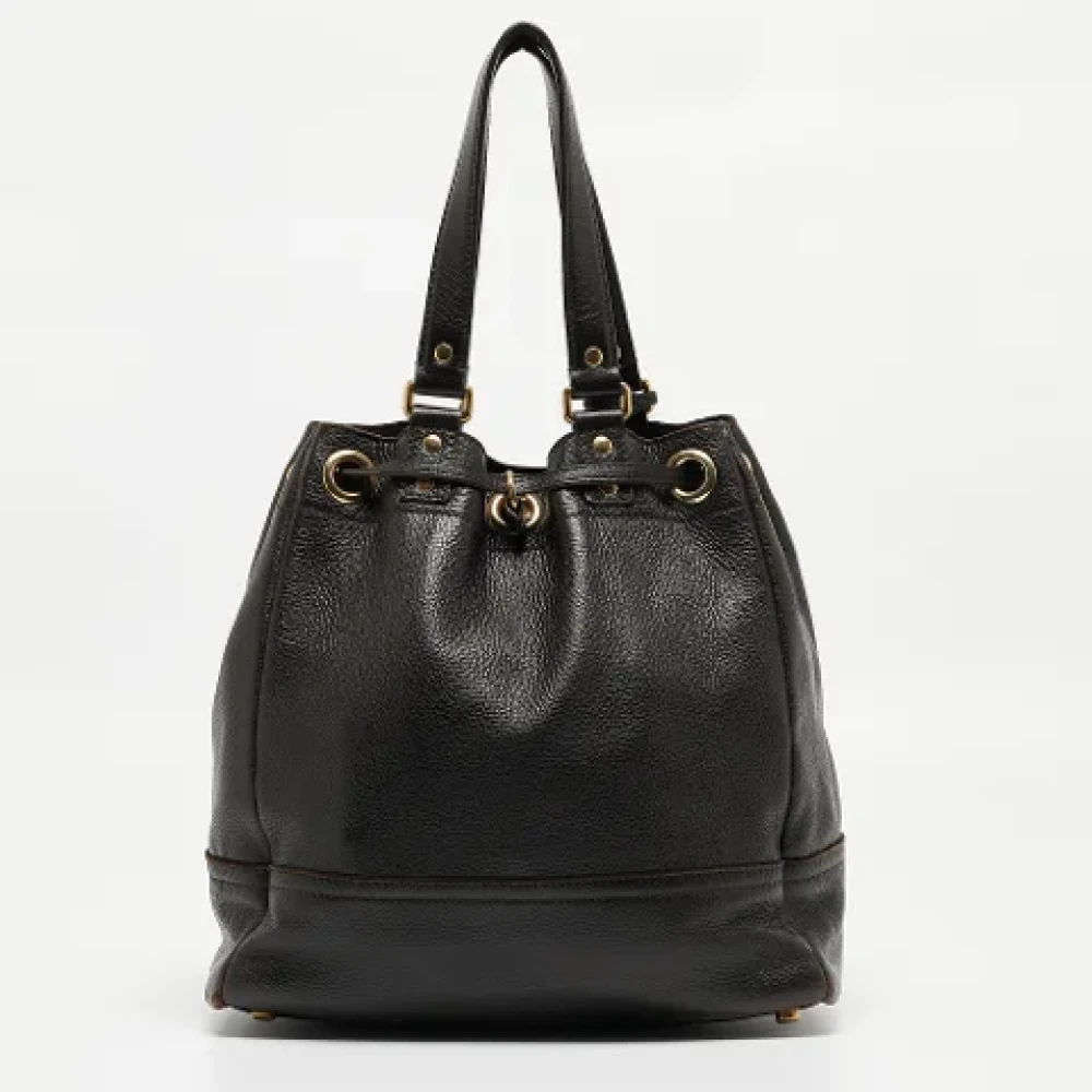 Yves Saint Laurent Vintage Pre-owned Leather shoulder-bags Brown Dames