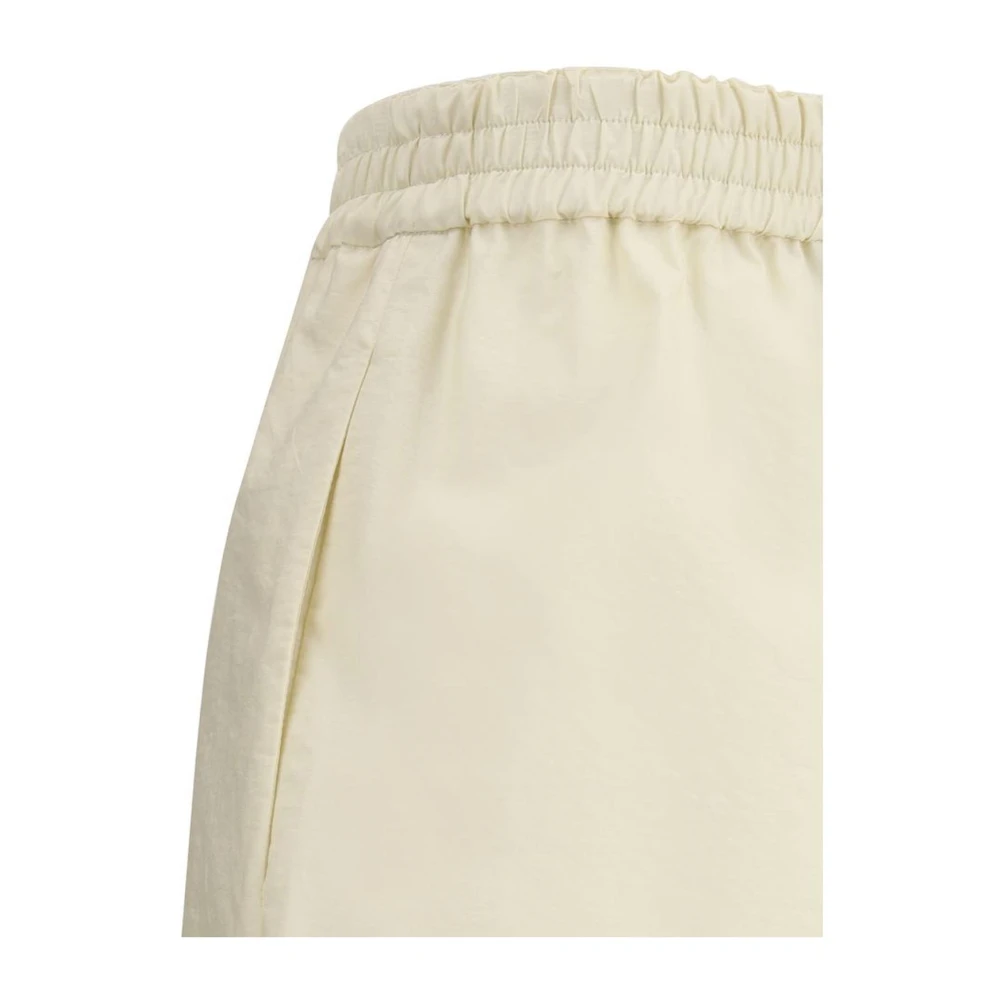 Fabiana Filippi Wijde broek met elastische tailleband Beige Dames