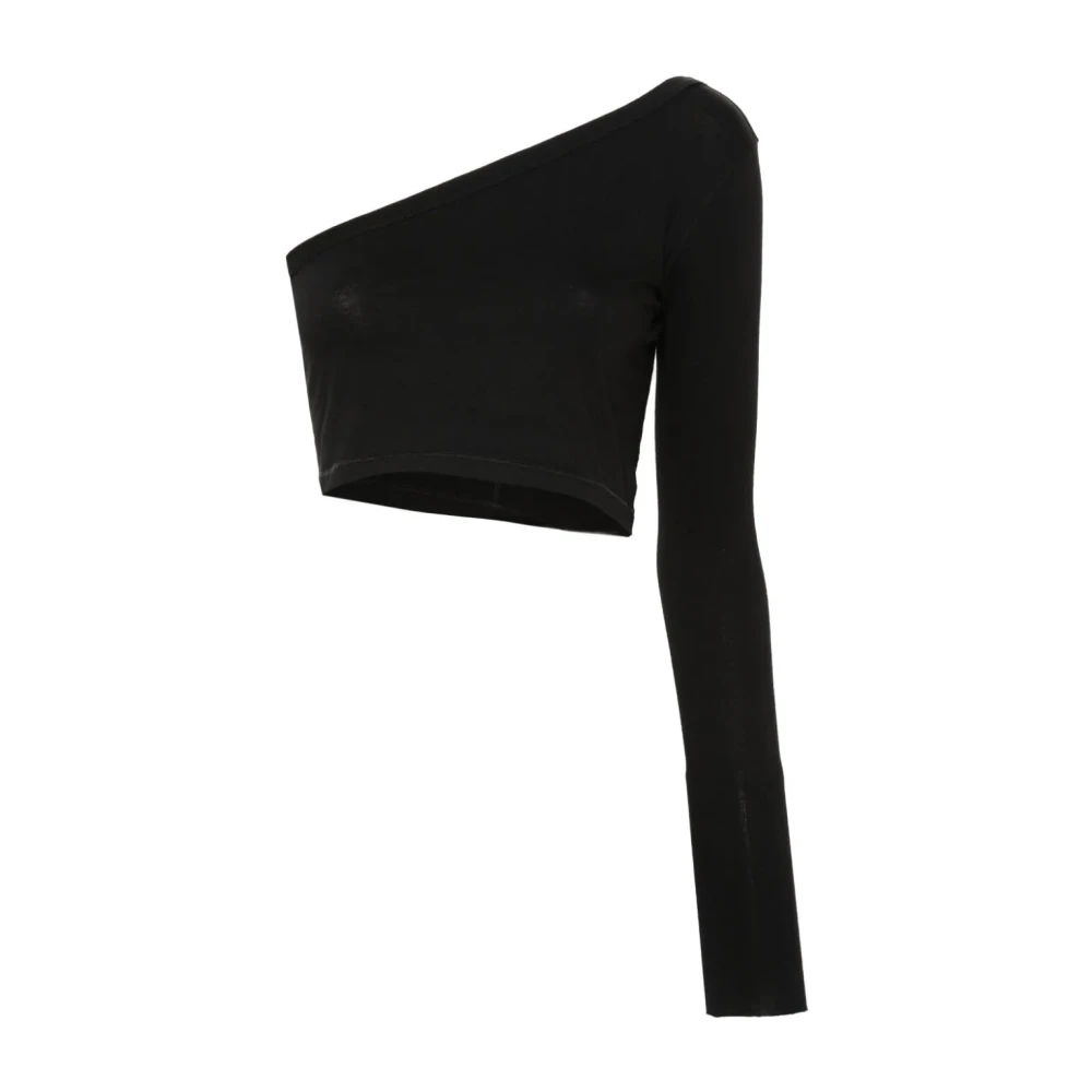 Rick Owens Svart Off-Shoulder Skjorta Black, Dam