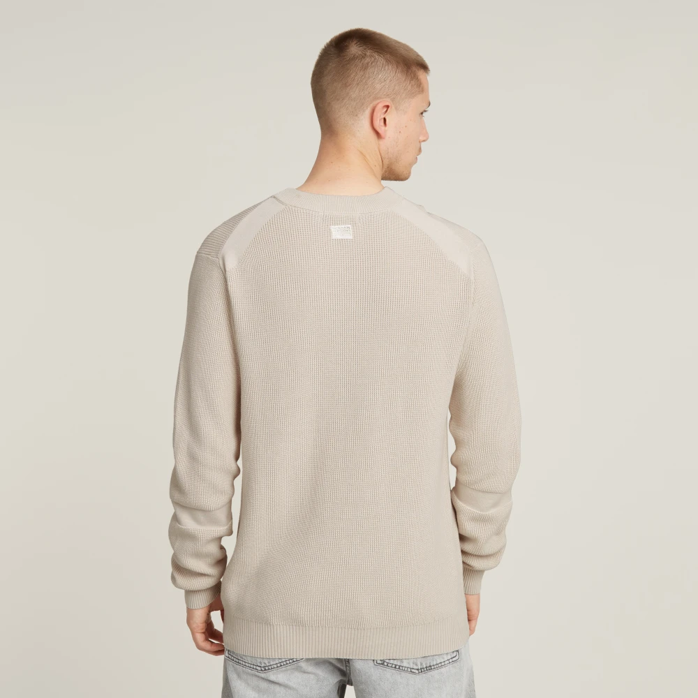 G-Star Gebreide Trui met Patroon Beige Heren