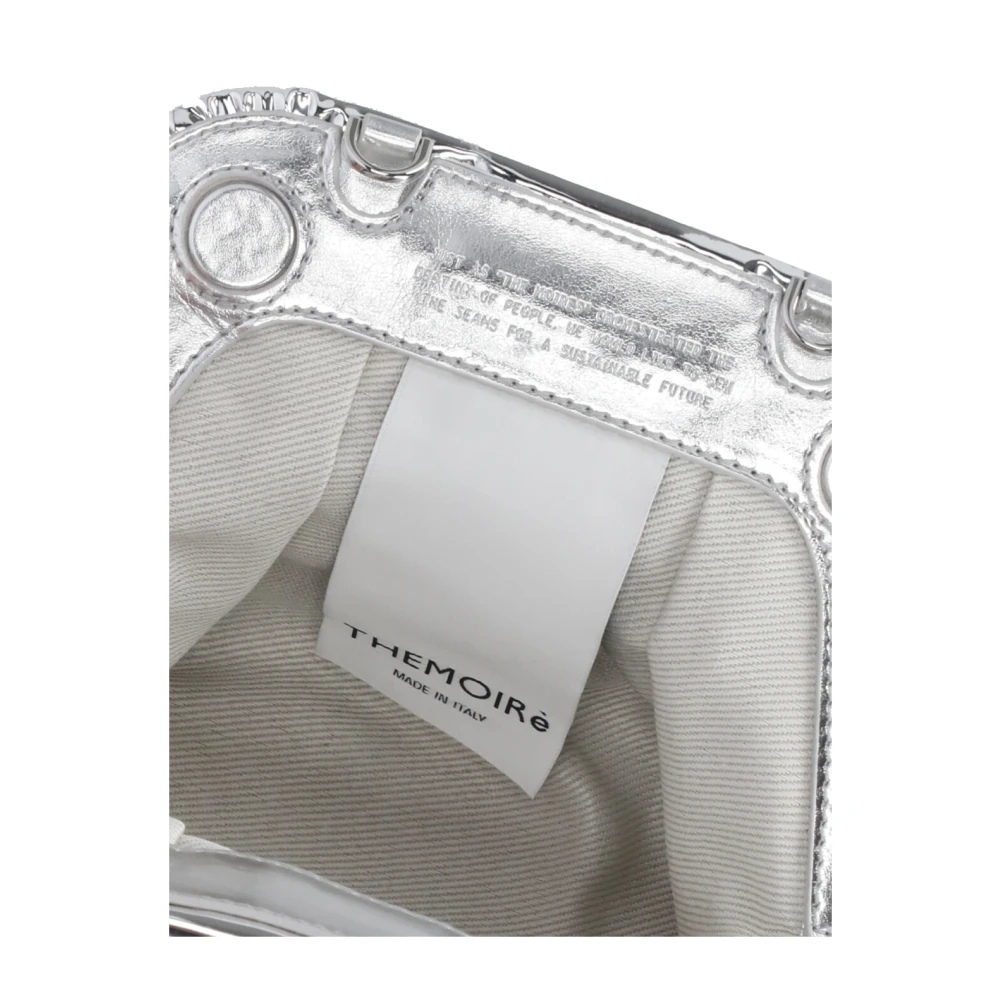 THEMOIRè Zilveren Geweven Pochette Schoudertas Gray Dames