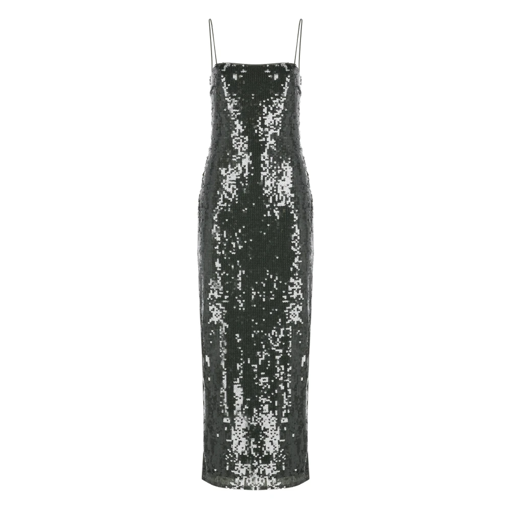 Rotate Birger Christensen Sequins Maxi Slip Dress - Female - Party Dresses - Green - S - Dresses - Image 3