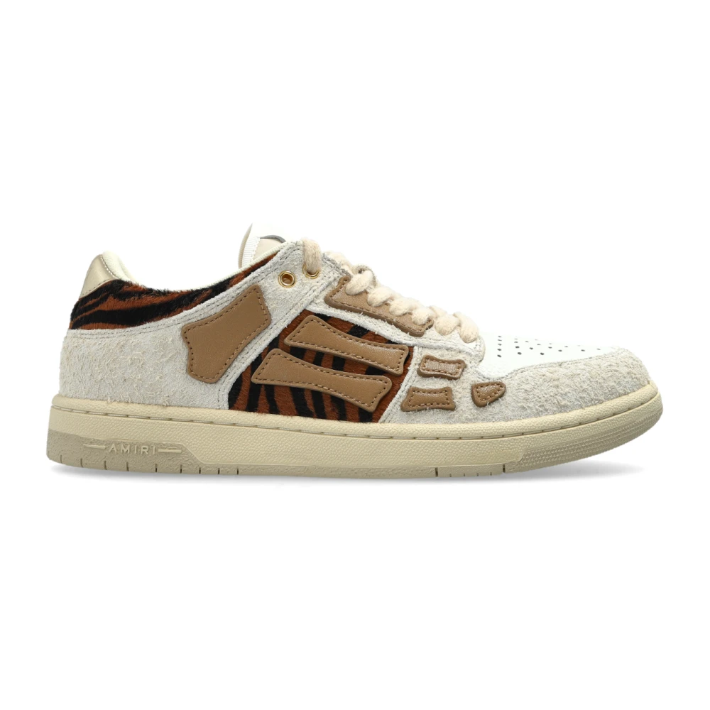 Amiri Zebra Skel Top Low Sneakers Dames Schoenen Beige