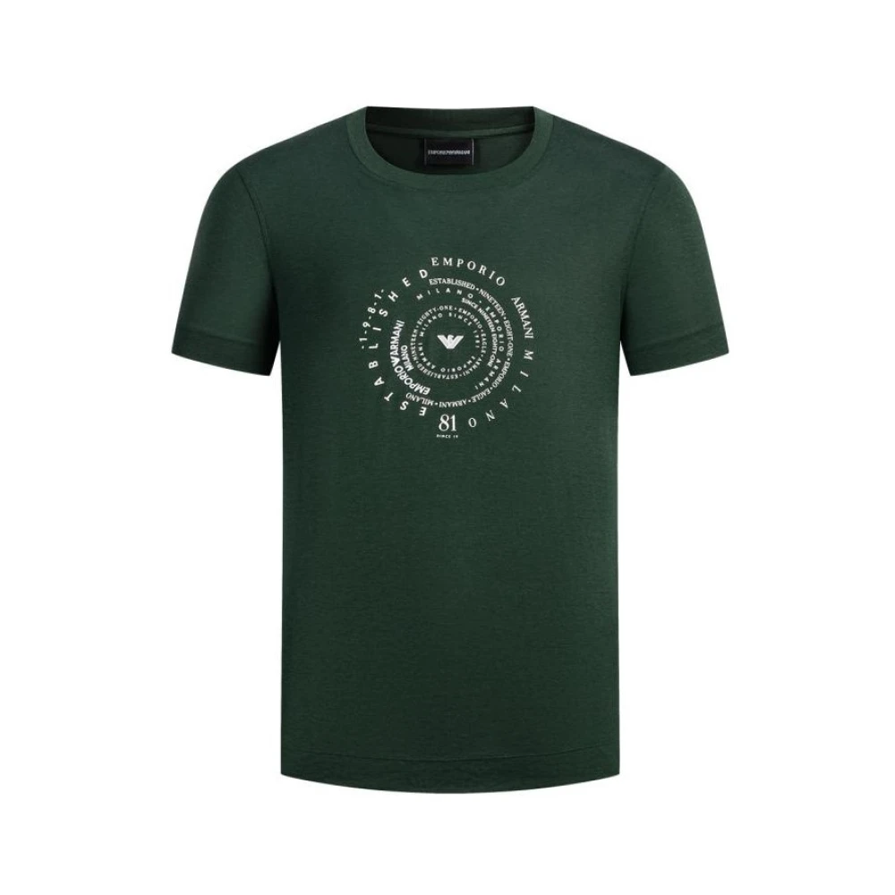 Emporio Armani Homme Vert Tops, Taille: Xl T-Shirt À Col Rond