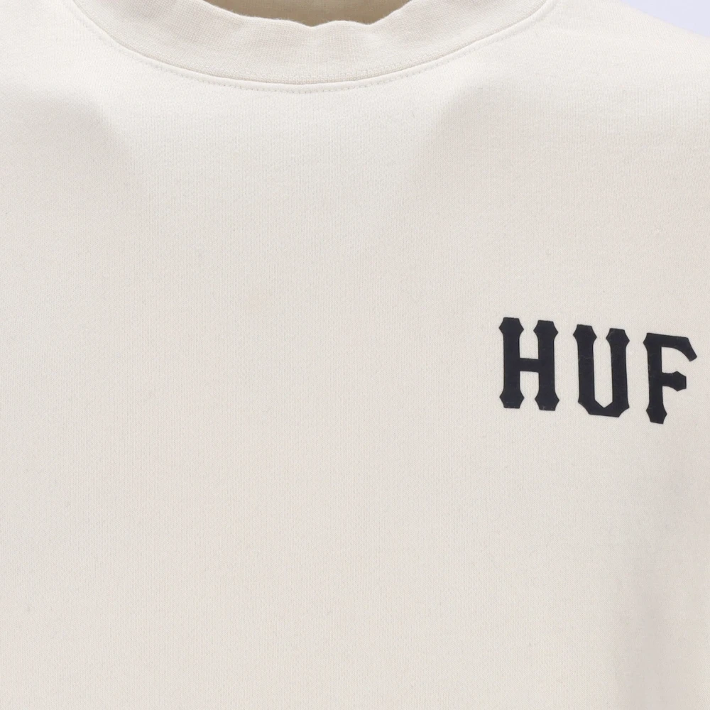 HUF Klassieke Crewneck Sweatshirt Natuurlijk Lange Mouw Beige Heren