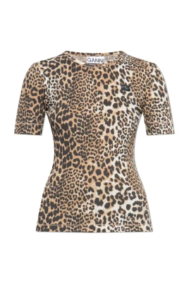 Leopard Rib T-shirt