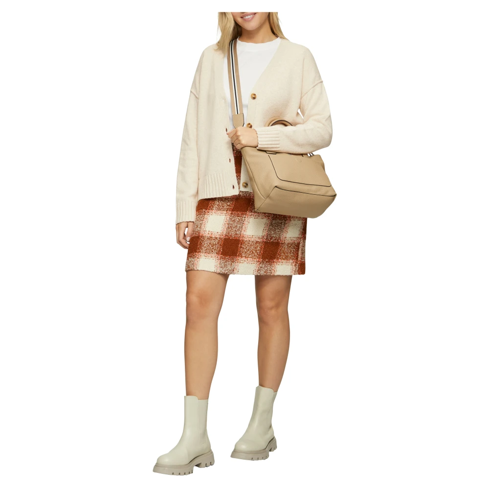 s.Oliver Stijlvolle Vest met Decoratieve Naden Beige Dames
