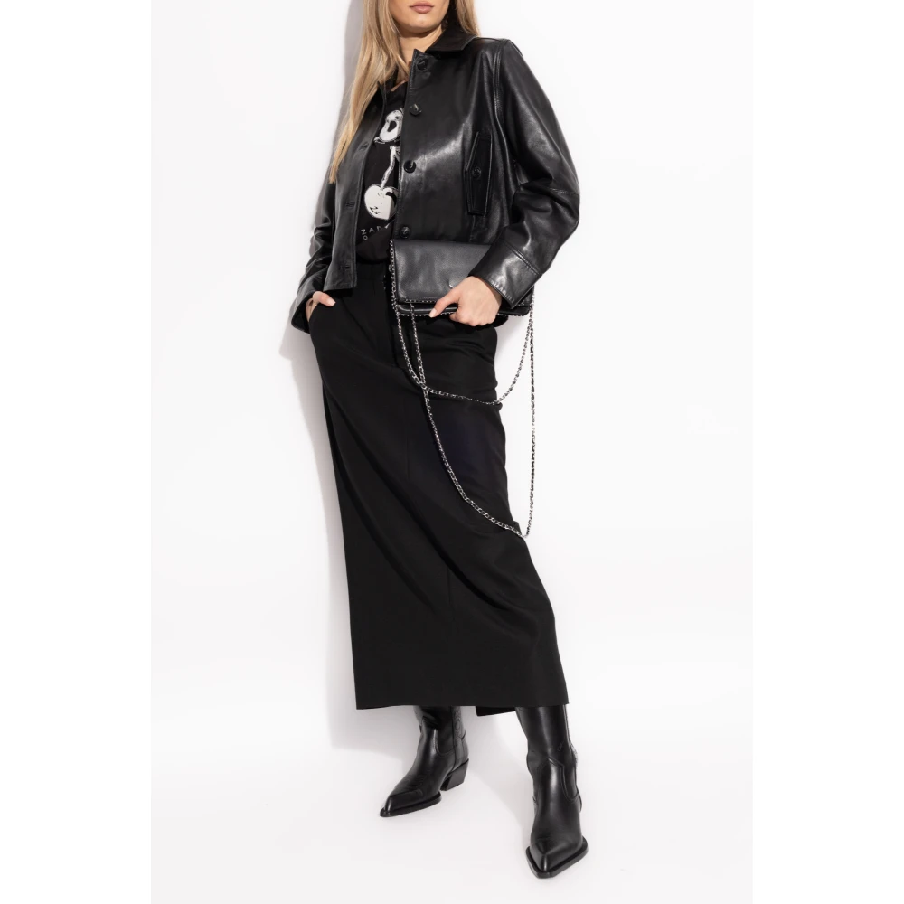 Zadig & Voltaire Leren jas Liston Black Dames
