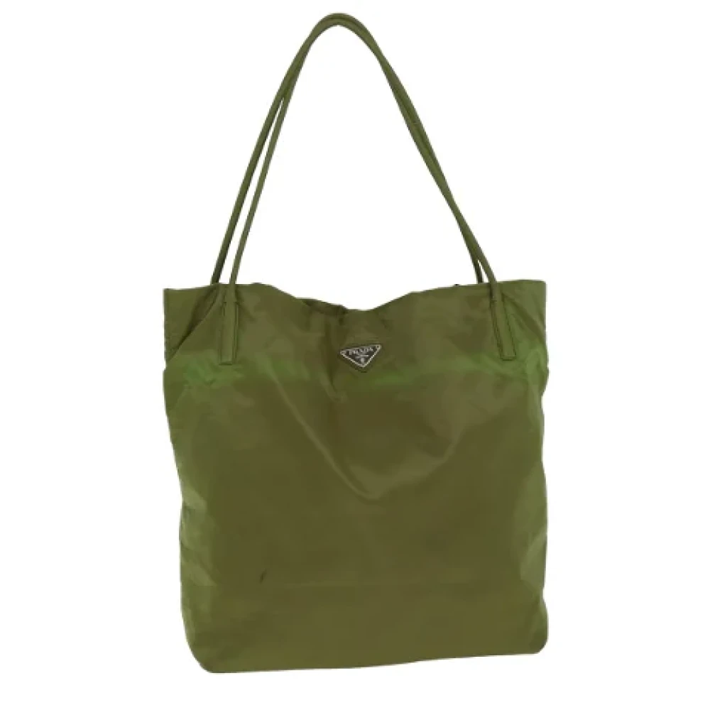 Prada Vintage Pre-owned Nylon totes Green Dames