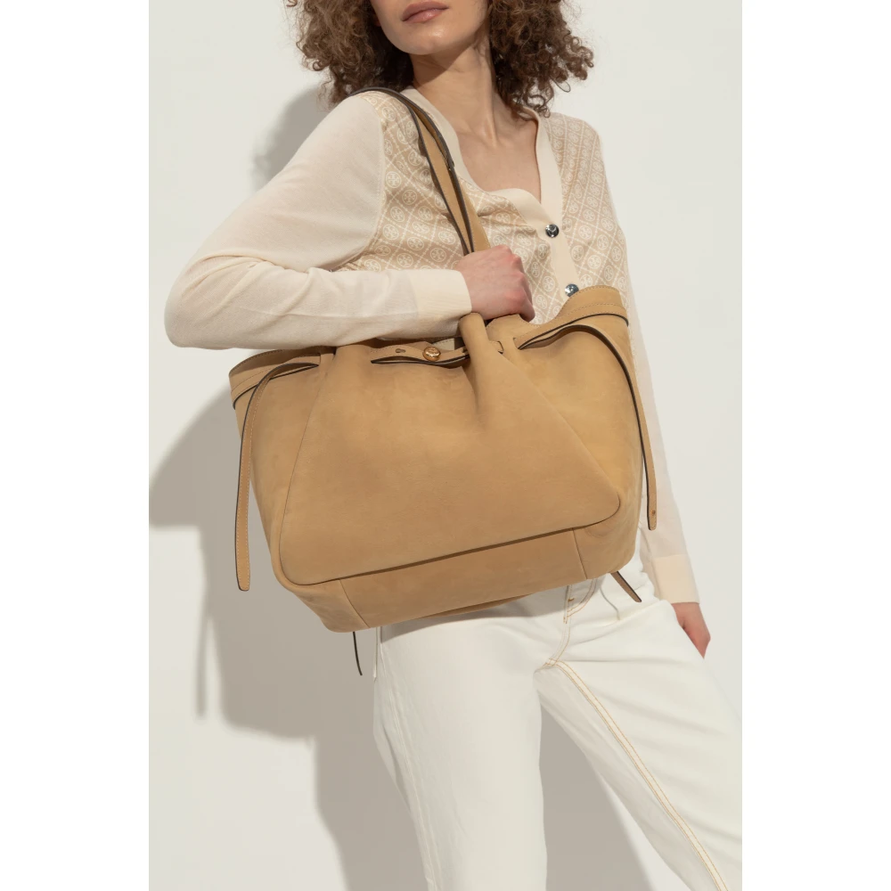 TORY BURCH Tas 'Romy' type 'shopper' Beige Dames