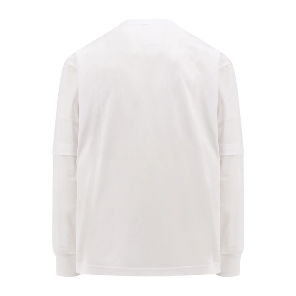 Sacai Geborduurd Monogram Katoenen T-Shirt White Dames