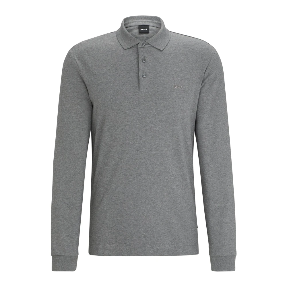Hugo Boss Biologisch Katoenen Longsleeve Shirt Gray Heren