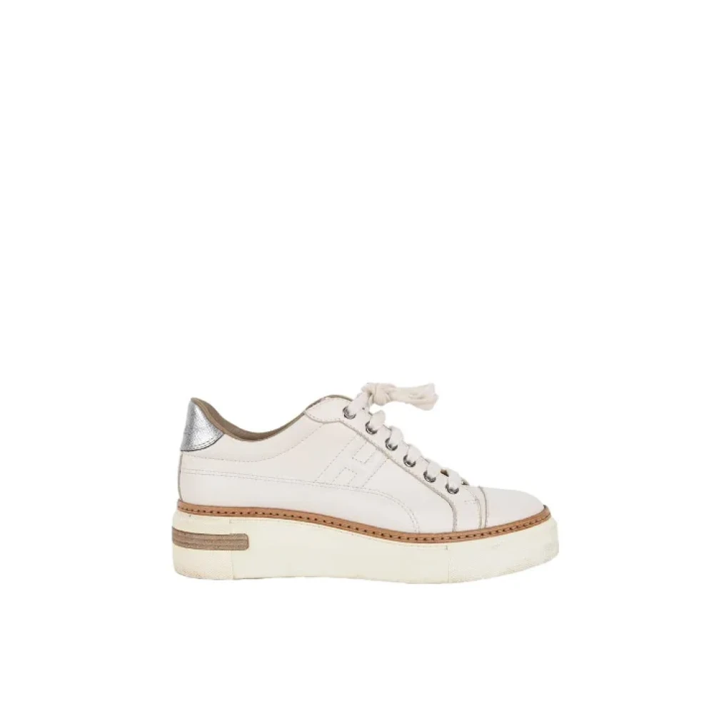 Hermès Vintage Pre-owned Laeder sneakers Beige, Dam