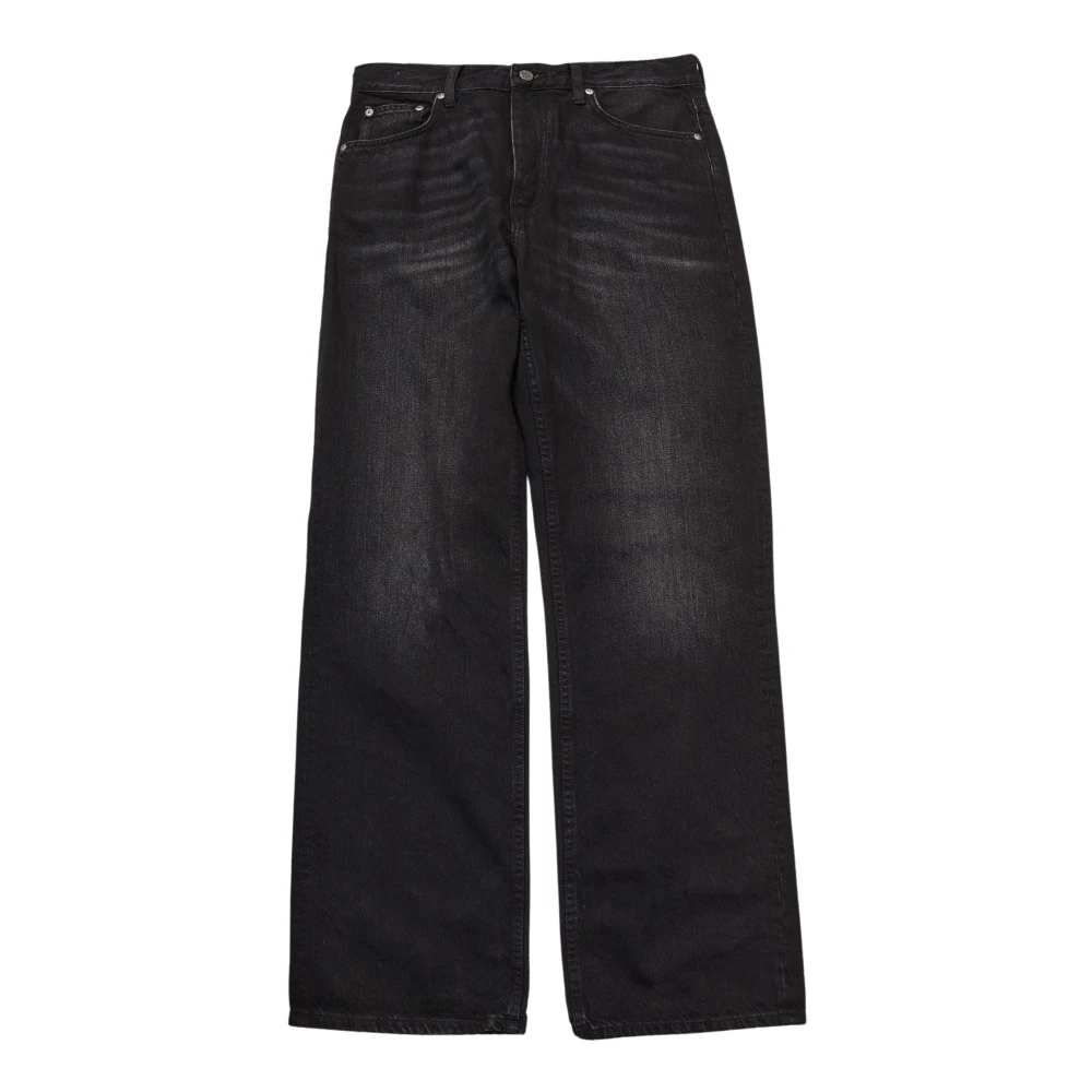Won Hundred Coated Denim Unisex Jeans in Zwart Black Heren