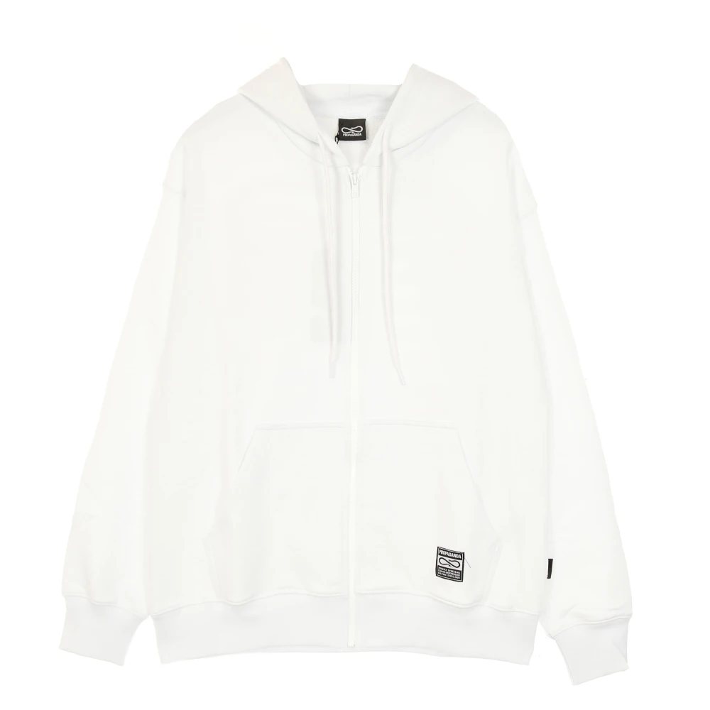 Propaganda Gradient Zip Hoodie Lichtgewicht Sweatshirt White Heren