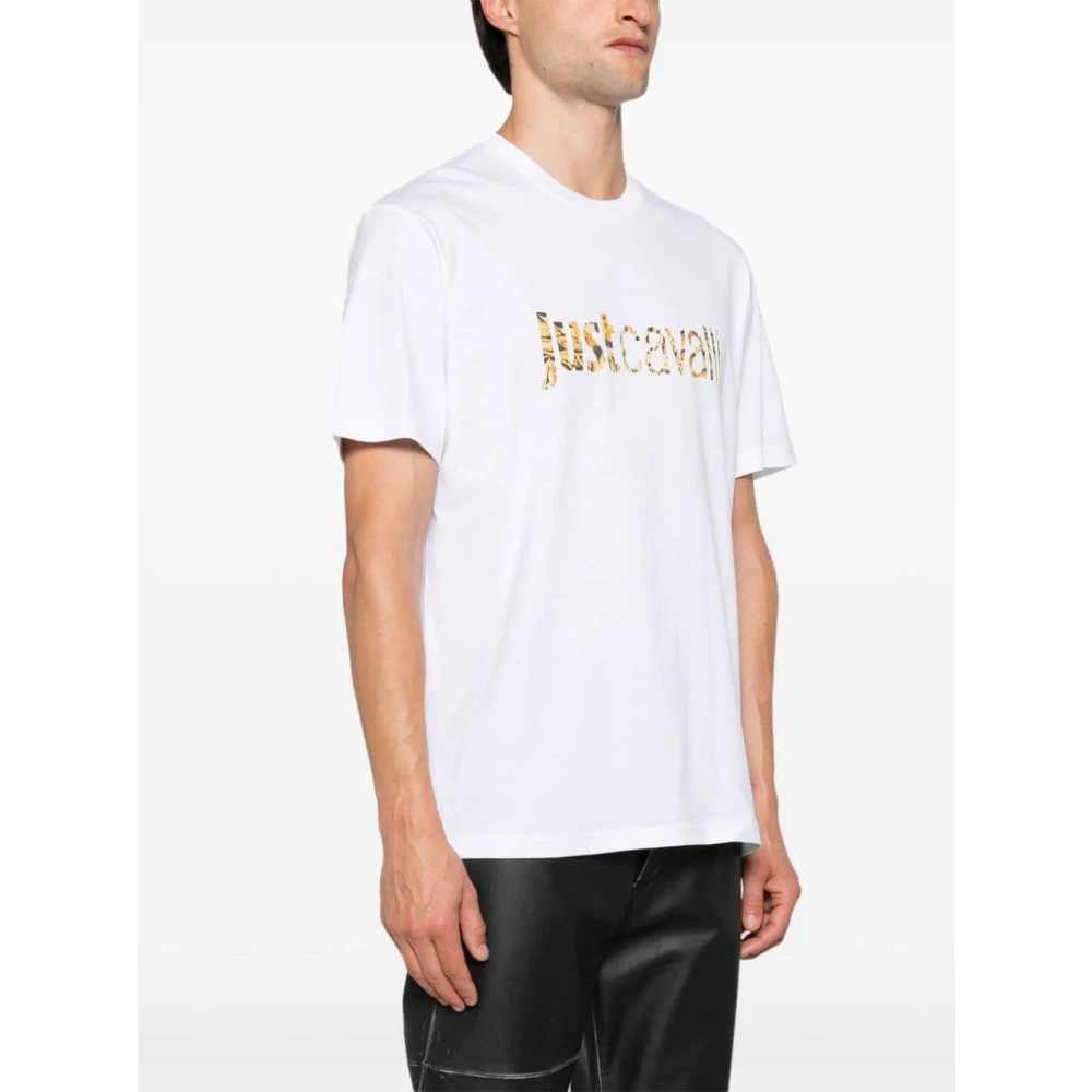 Just Cavalli Wit T-shirt voor mannen Aw24 White Heren