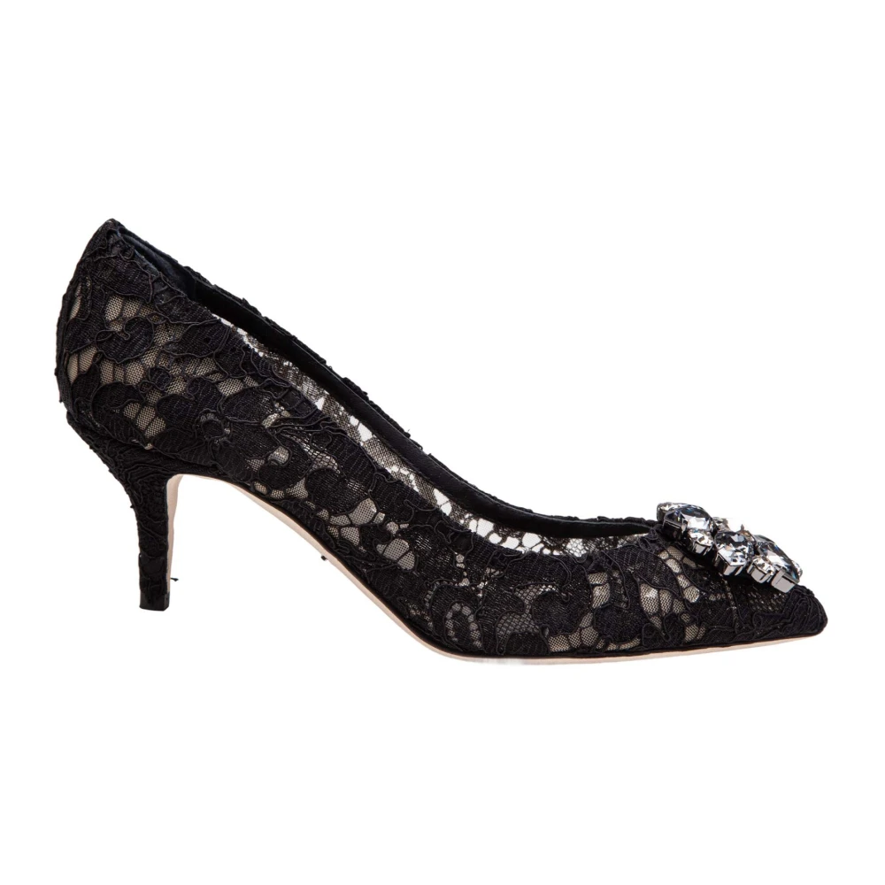 Dolce & Gabbana Women's Black Bellucci Lace Pump - Pumps - 4 Uk - Shoes