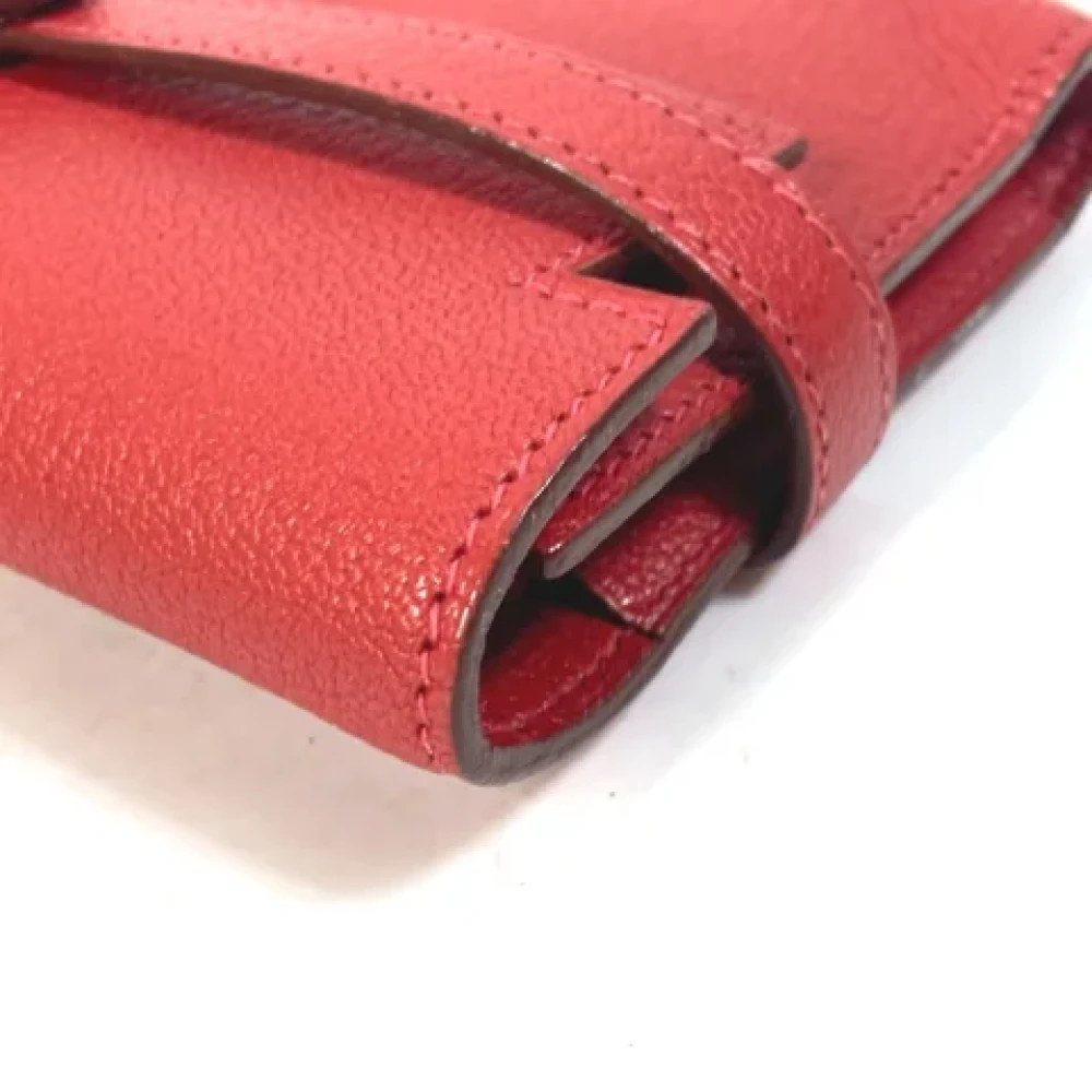Hermès Vintage Pre-owned Leather wallets Red Dames
