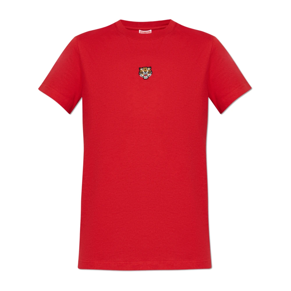 Kenzo T-shirt met patch Red Dames