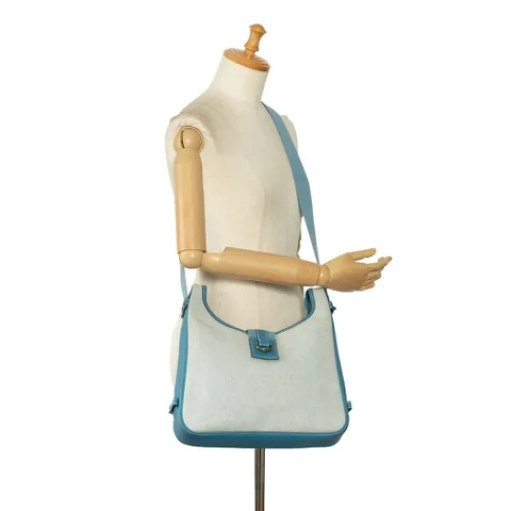 Hermès Vintage Pre-owned Canvas shoulder-bags Blue Dames