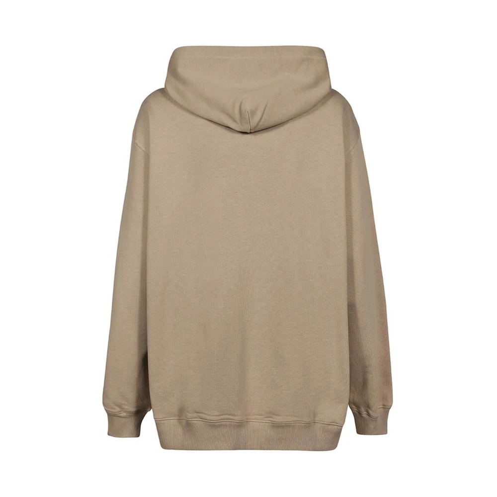 Msgm Katoenen hoodie met voorprint Beige Dames