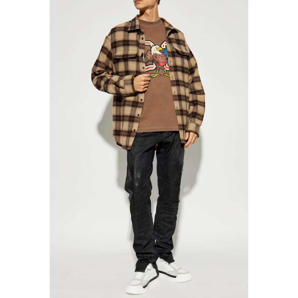 Dsquared2 T-shirt met print Brown Heren