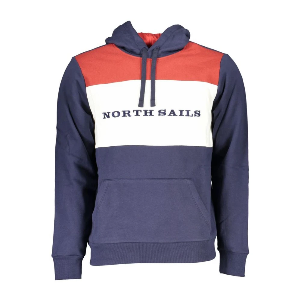 North Sails Men's Multicolor Hoodies,, Long-Sleeved Hooded Jumper With Contrast Details And Embroidery Small