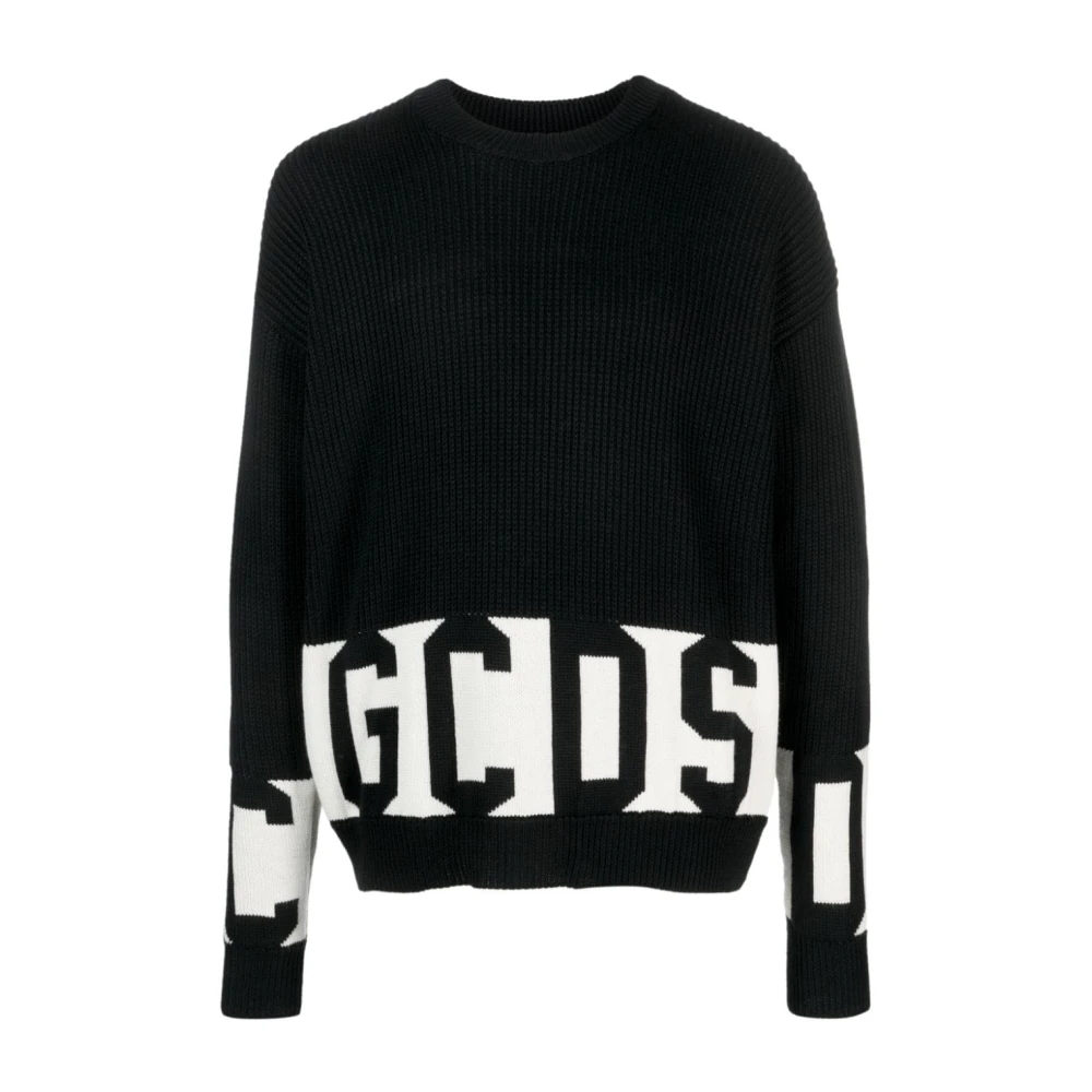 Gcds Zwarte Low Band Sweater Black Heren