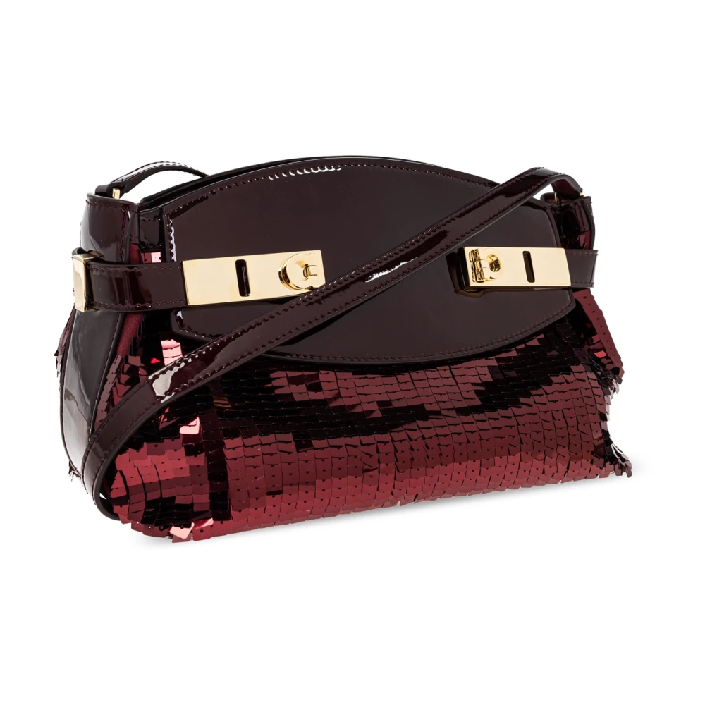 Salvatore Ferragamo Schoudertas Hug Red Dames