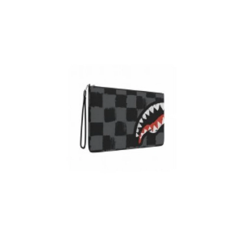 Sprayground Grijze Haaien in Parijs Verf Pouchette Gray Heren