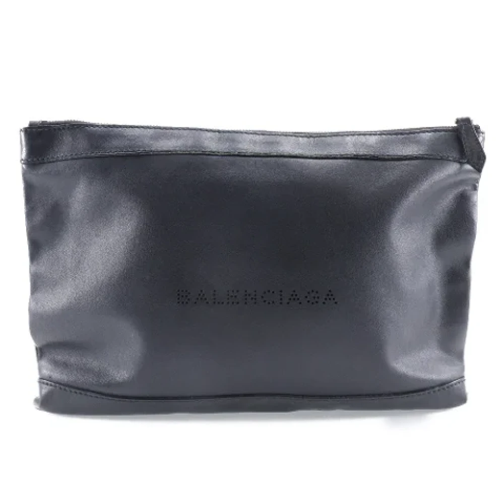 Balenciaga Vintage Pre-owned Leather clutches Black Dames