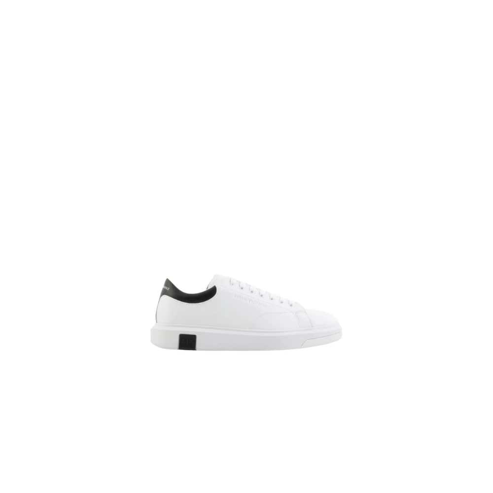 Armani Exchange Men's White Sneakers,, Leather Venice Trainers Size 9 Uk