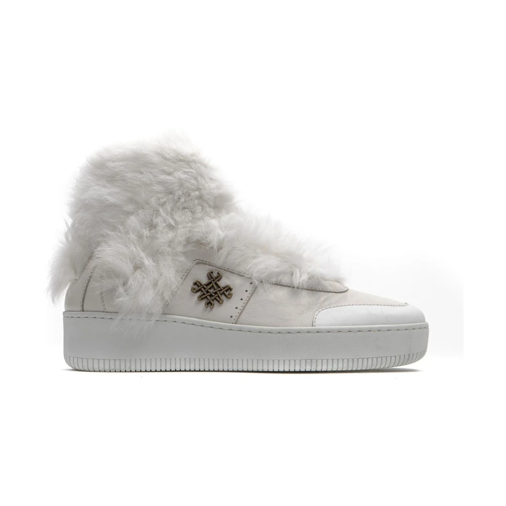 Mr&Mrs Italy Women's White Elastic Closure Sneakers