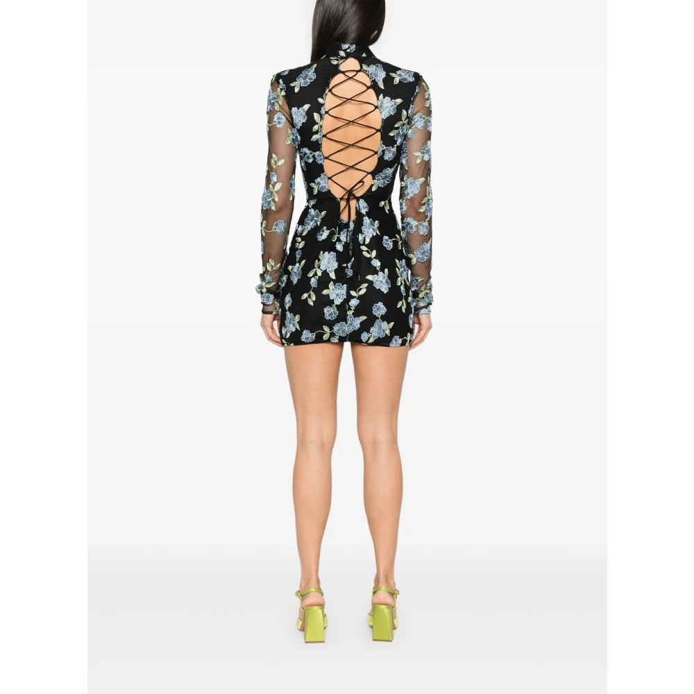 Rotate Birger Christensen Zwarte Jurk met Uitlopende Manchetten Black Dames
