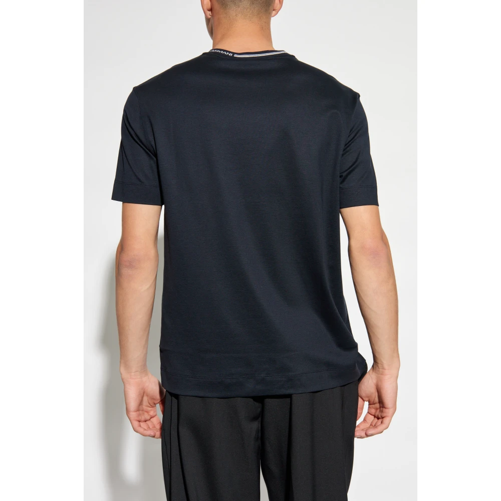 Emporio Armani T-shirt met geborduurd logo Blue Heren